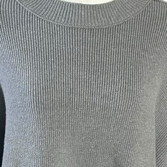 Free People Easy Street Crop Pullover Sweater in Grey Size Large Preppy Fall - Picture 10 of 14
